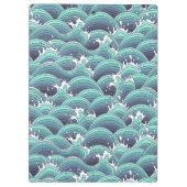 装飾的な海の波の背景 クリップボード (裏面)