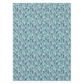 装飾的な海の波の背景 テーブルクロス (正面)