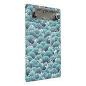 装飾的な海の波の背景 ミニクリップボード (アングル)