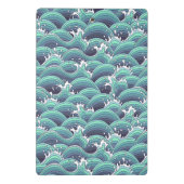 装飾的な海の波の背景 ミニクリップボード (裏面)