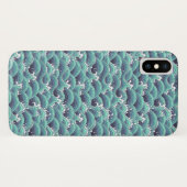 装飾的な海波の背景 Case-Mate iPhoneケース (裏面(横))