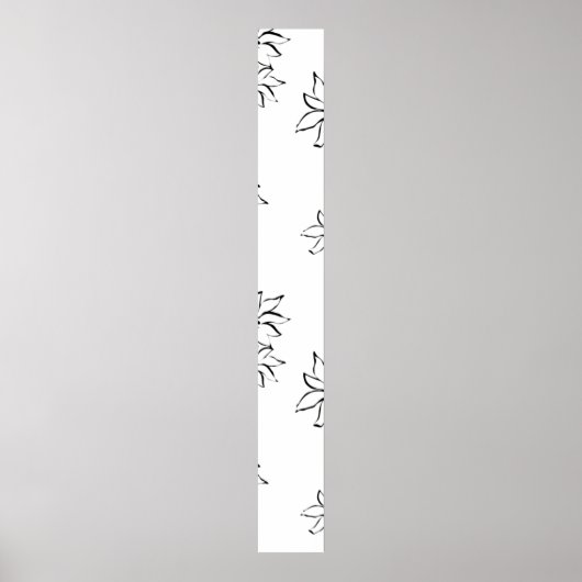 装飾的な灰色の台座のサイン ポスター (正面)