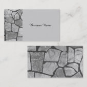 装飾的な灰色の石造りの舗装の一見 名刺 (正面/裏面)