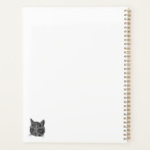 装飾的な猫の頭 プランナー手帳 (裏面)