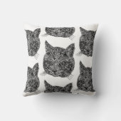 装飾的な猫頭 クッション (裏面)