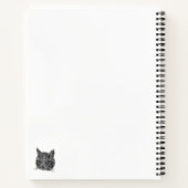 装飾的な猫頭 ノートブック (裏面)