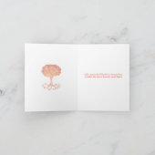 装飾的な生命の木 オレンジ色のバツミツバーフォーゼントゥキュー サンキューカード (内部)