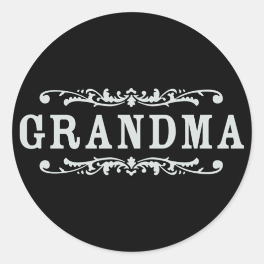 装飾的な祖母 ラウンドシール (正面)