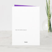 装飾的な紫金属1フォトコラージュのリタイアメント カード (裏面)