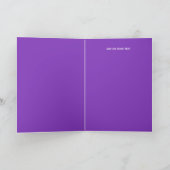 装飾的な紫金属1フォトコラージュのリタイアメント カード (内部)