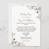 装飾的な結婚式の招待状テンプレート 招待状 (正面)