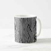 装飾的な継ぎ目のない模様の波の花 コーヒーマグカップ (正面右)