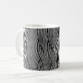 装飾的な継ぎ目のない模様の波の花 コーヒーマグカップ (正面左)