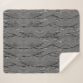 装飾的な継ぎ目のない模様の波の花 シェルパブランケット (正面(横))