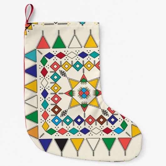 装飾的な繰り返しパターインスパイアンの種類 スモールクリスマスストッキング (正面)