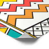 装飾的な繰り返しパターインスパイアンの種類 ポスター (角)