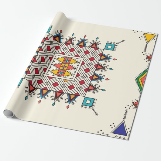 装飾的な繰り返しパターインスパイアンの種類 ラッピングペーパー (アンロールド)