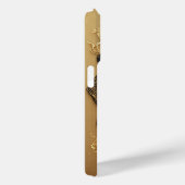 装飾的な背景の上の黄金の装飾甲虫 Case-Mate iPhoneケース (裏面 / 右)