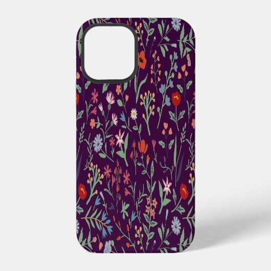 装飾的な花のシームレスパターン。 iPhoneケース (裏面)