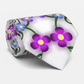 装飾的な花のタイ ネクタイ (ロール)