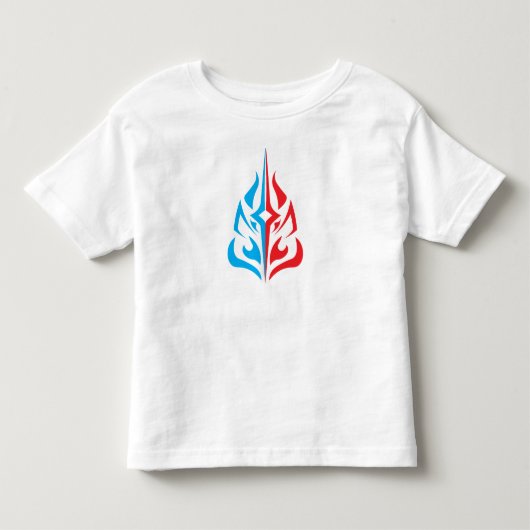 装飾的な花のデザイン トドラーTシャツ (正面)