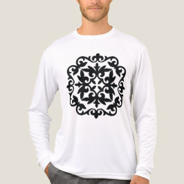 装飾的な花のデザイン トライブレンドTシャツ