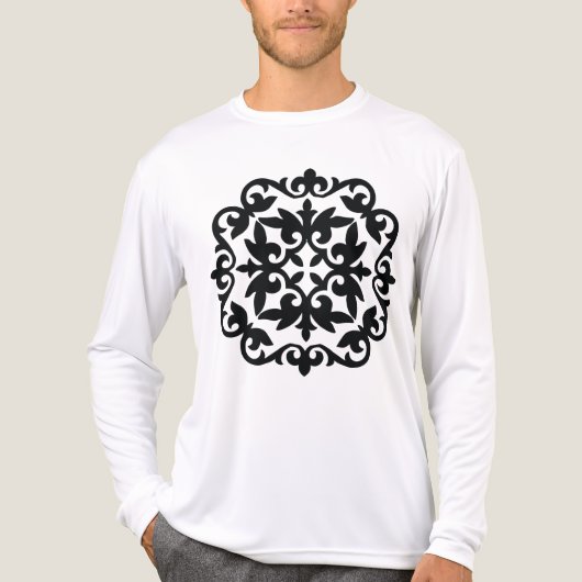 装飾的な花のデザイン トライブレンドTシャツ (正面)