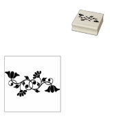 装飾的な花のデザイン ラバースタンプ (押印)