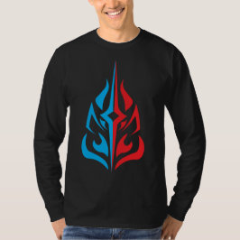装飾的な花のデザイン Tシャツ