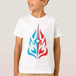 装飾的な花のデザイン Tシャツ