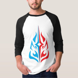 装飾的な花のデザイン Tシャツ