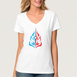 装飾的な花のデザイン Tシャツ