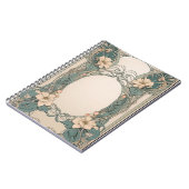 装飾的な花のヌーベルアール デザイン ノートブック (左側)