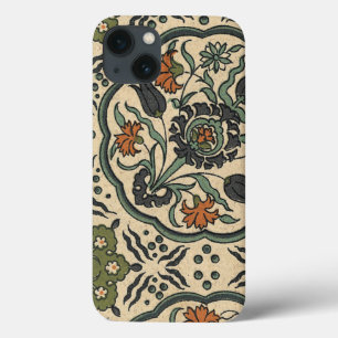 装飾的な花のペルシャのタイルのデザイン iPhone 13ケース