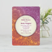 装飾的な花の招待状 招待状 (スタンド正面)