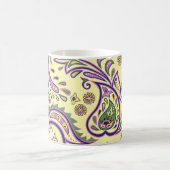 装飾的な花パターン コーヒーマグカップ (中央)