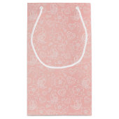 装飾的な花パターン スモールペーパーバッグ (裏面)