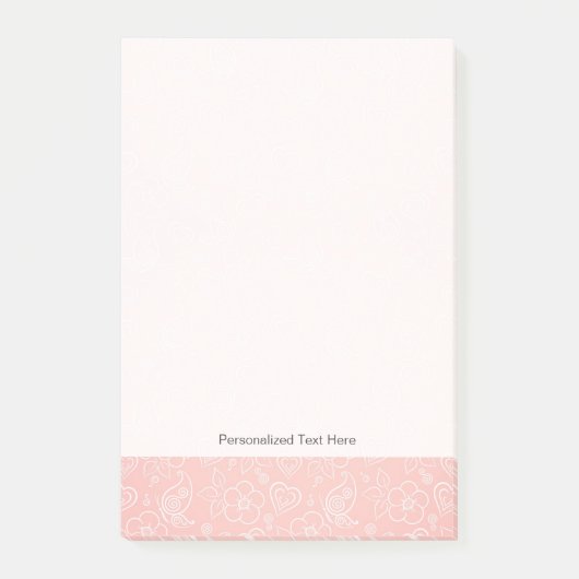 装飾的な花パターン ポストイット (正面)