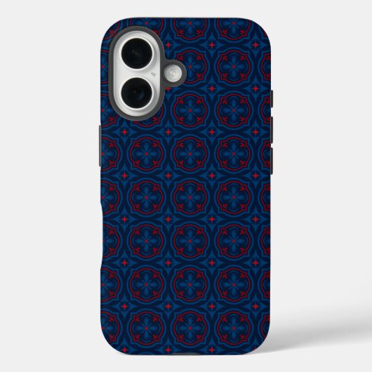 装飾的な花柄タイル模様 Case-Mate iPhoneケース (裏面)