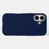 装飾的な花柄タイル模様 Case-Mate iPhoneケース (裏面 (横))