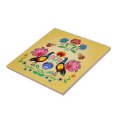 装飾的な花柄及びCockereのタイルのポーランドのフォーク タイル (側面)