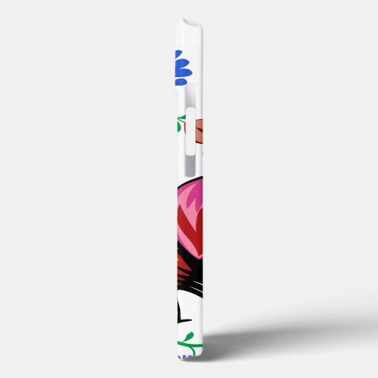 装飾的な花柄及びCockerelsを持つポーランドのフォーク Case-Mate iPhoneケース (裏面 / 左)