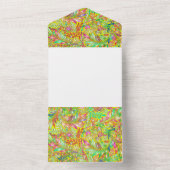 装飾的な花柄 オールインワン招待状 (内側)