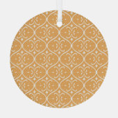 装飾的な花模様のシームレスなパターン、オリエンタルバック ガラスオーナメント (裏面)