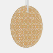 装飾的な花模様のシームレスなパターン、オリエンタルバック ガラスオーナメント (正面右)