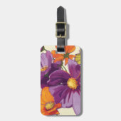 装飾的な花 ラゲッジタグ (正面縦)
