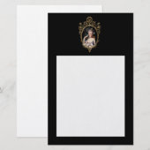 装飾的な若いマリー・アントワネット 便箋 (正面/裏面)