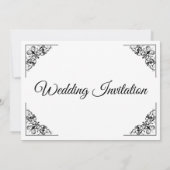 装飾的な華麗さは結婚式招待状に角を付けます 招待状 (裏面)