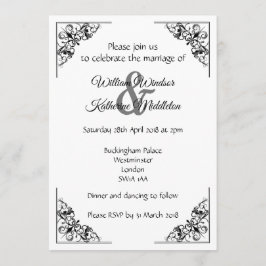 装飾的な華麗さは結婚式招待状に角を付けます 招待状