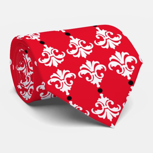 装飾的な華麗なダマスクストライプのネクタイ ネクタイ (ロール)